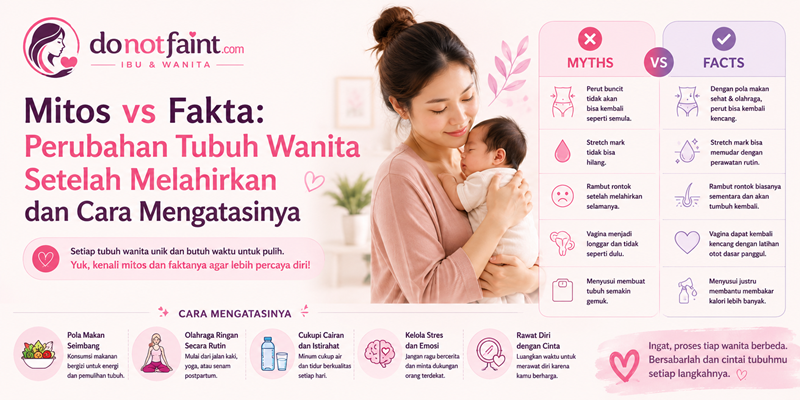 Mitos vs Fakta: Perubahan Tubuh Wanita Setelah Melahirkan dan Cara Mengatasinya