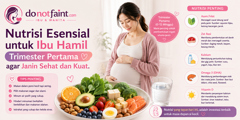 Nutrisi Esensial untuk Ibu Hamil Trimester Pertama agar Janin Sehat dan Kuat