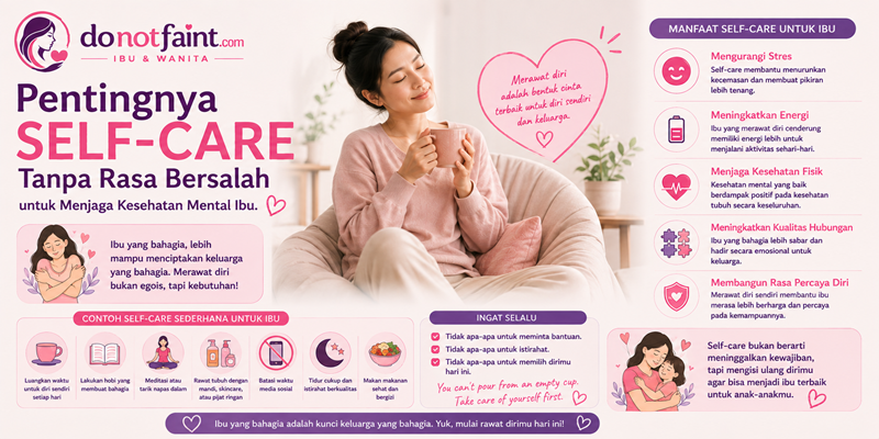 Pentingnya Self-Care Tanpa Rasa Bersalah untuk Menjaga Kesehatan Mental Ibu