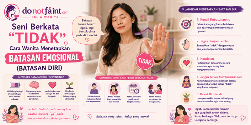 Seni Berkata “Tidak”: Cara Wanita Menetapkan Batasan Emosional (Batasan Diri)